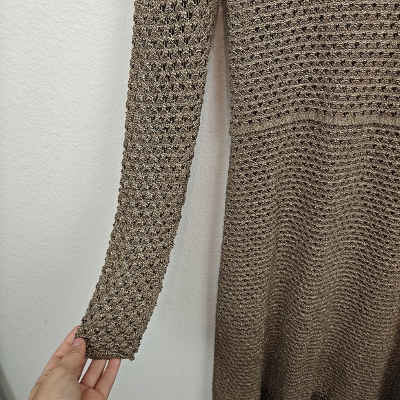 Chloé by Gabriela Hearst Metallic Gold Knit Maxi Dress Circa 2021 Collection SM - Picture 10 of 16